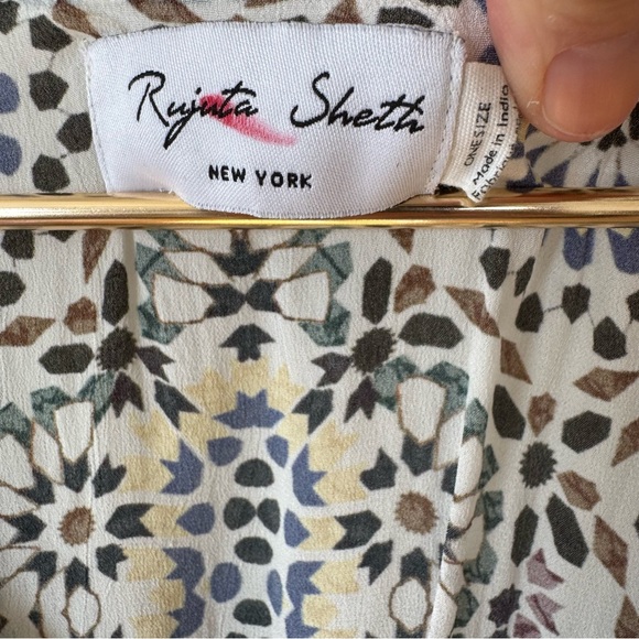 Anthropologie Rujuta Sheth Moroccan Medallion Caftan Maxi Dress Coverup OS - Picture 9 of 11